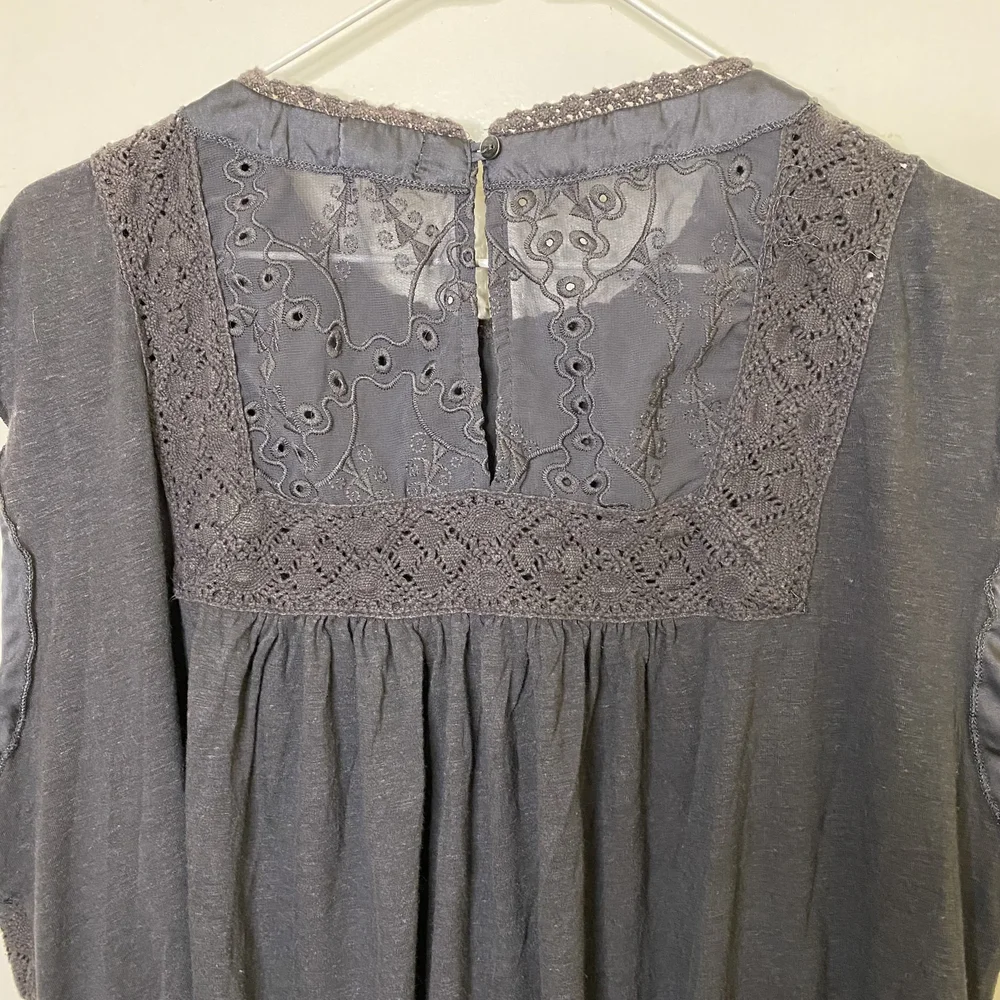 Tiny X Anthropologie Women's Embroidered Eyelet Lace Trim Sleeveless top Size L - Picture 8 of 13